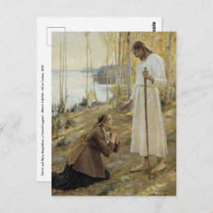 Cartão Postal Albert Edelsense - Cristo e Mary Magdalene
