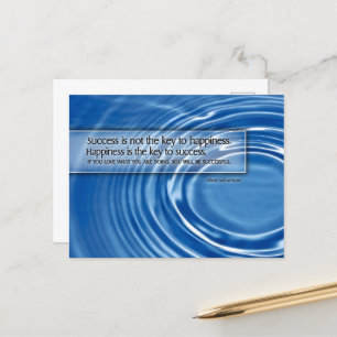 Cartão Postal Albert Schweitzer Citação Inspiracional "Sucesso"