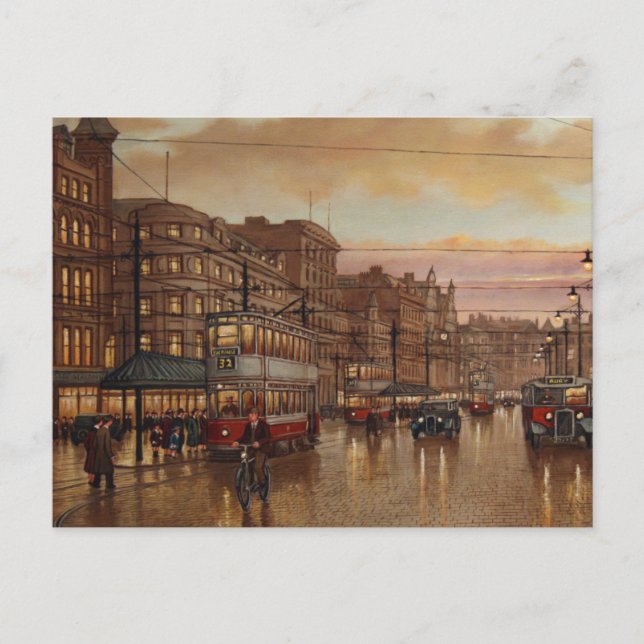 Cartão Postal Albert Square Manchester STEVEN SCHOLES (Frente)