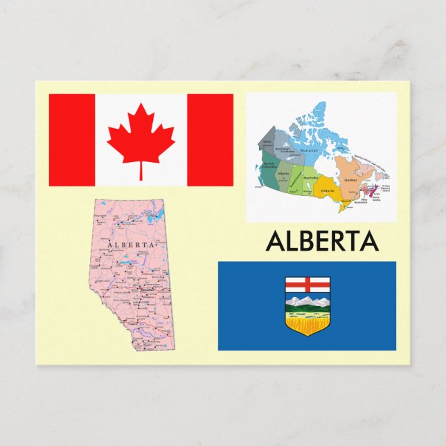 Cartão Postal Alberta, Canadá (Frente)