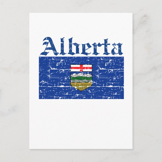 Cartão Postal Alberta Canada Flag design (Frente)