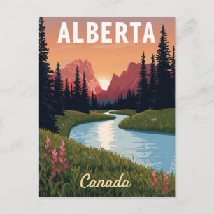 Cartão Postal Alberta Canadá Montanhas Rochosas