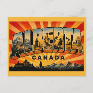 Cartão Postal Alberta Canadá Vintage