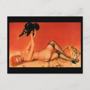 Cartão Postal Alberto Vargas Vintage Pin up