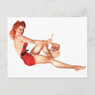 Cartão Postal Alberto Vargas Vintage Pin up