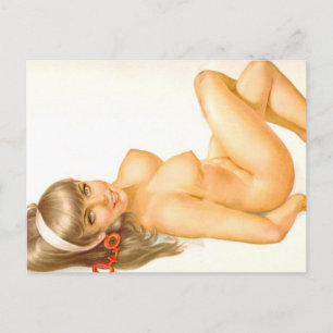 Cartão Postal Alberto Vargas Vintage Pin up