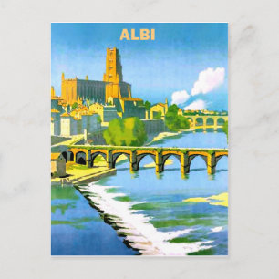 Cartão Postal Albi, França. Ponte sobre o rio Tarn. Vintage