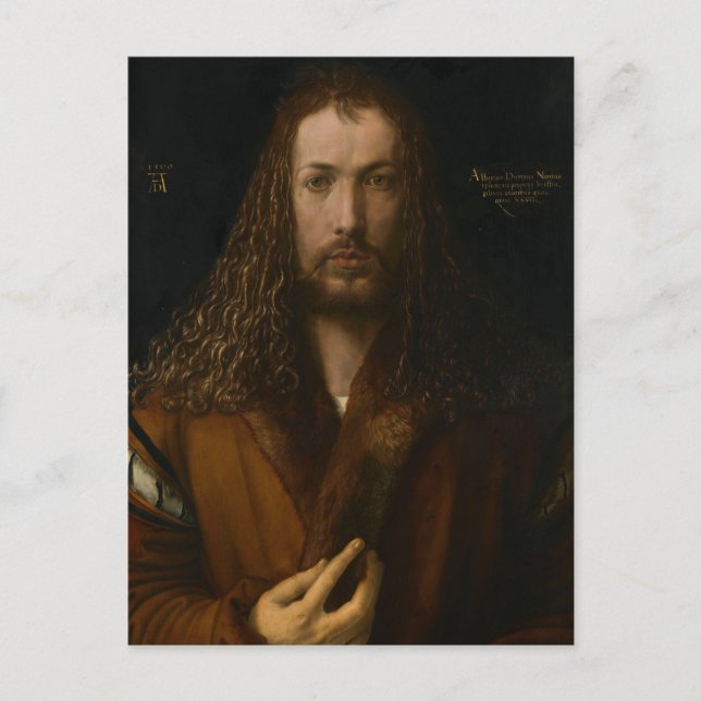 Cartão Postal Albrecht Dürer - autorretrato, 1500 (Frente)