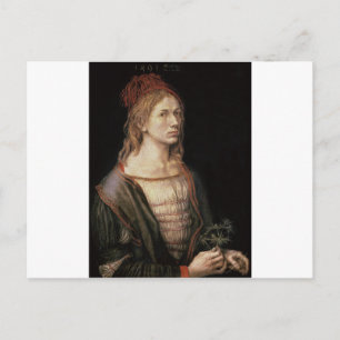 Cartão Postal Albrecht Durer - Autorretrato com um Cardo