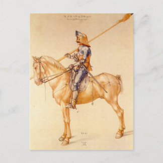 Cartão Postal Albrecht Durer - Cavaleiro na armadura