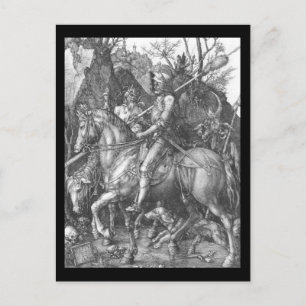 Cartão Postal Albrecht Durer Knight Death e o Diabo