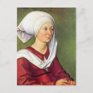 Cartão Postal Albrecht Durer - Retrato de Barbara Durer nascer H
