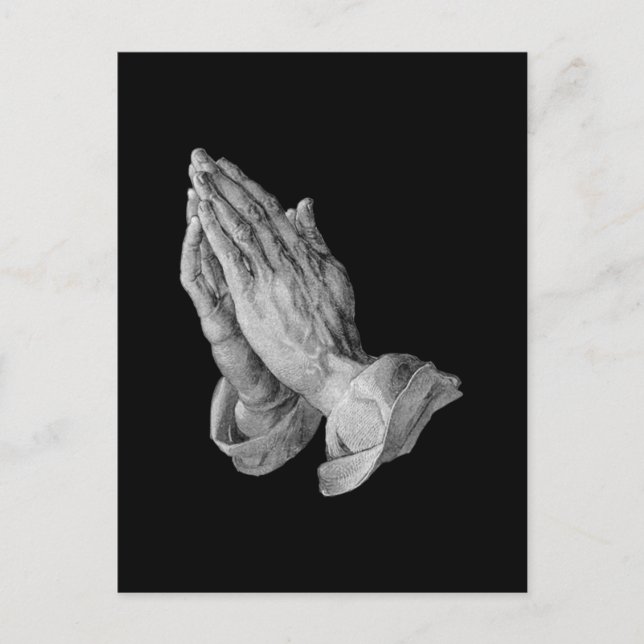 Cartão Postal Albrecht Durer - Rezando Mãos (Frente)