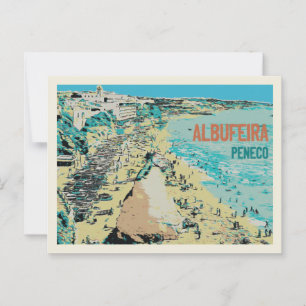 Cartão Postal Albufeira Peneco's Beach, Algarve, Portugal