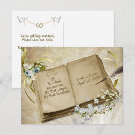 Cartão Postal Álbum de Casamento Save The Date