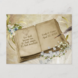 Cartão Postal Álbum de Casamento Save The Date