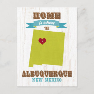 Cartão Postal Albuquerque, Novo Mapa do México - Casa