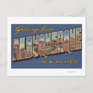 Cartão Postal Albuquerque, Novo México - Cenas com Letras Grande