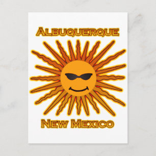 Cartão Postal Albuquerque Novo México Logotipo Sun USA