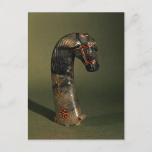 Cartão Postal Alça de punhal sob a forma de cabeça de cavalo