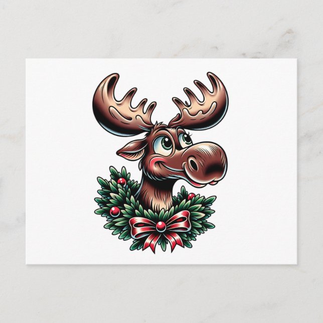 Cartão Postal Alce de Natal (Frente)
