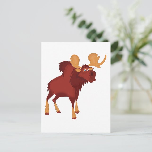 Cartão Postal Alce Fofo (Em pé/Frente)