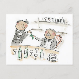 Cartão Postal Alcindoro paga, La Boheme