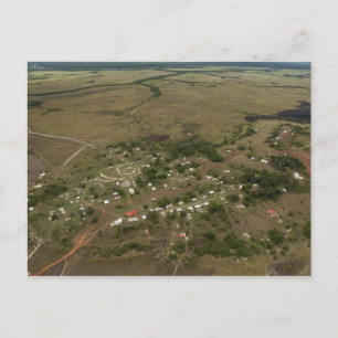 Cartão Postal Aldeia ameríndia. Inundada sazonalmente