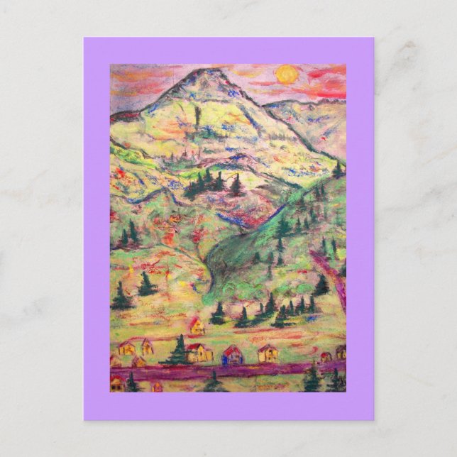 Cartão Postal aldeia colorida (Frente)