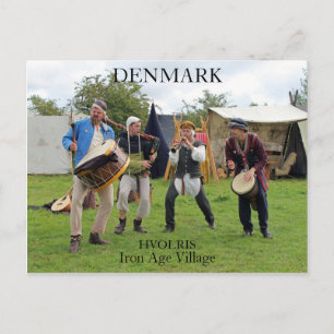 Cartão Postal Aldeia da Idade do Ferro Hvolris Dinamarquesa