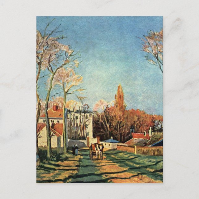 Cartão Postal Aldeia de Entrada Camille Pissarro de Voisins (Frente)