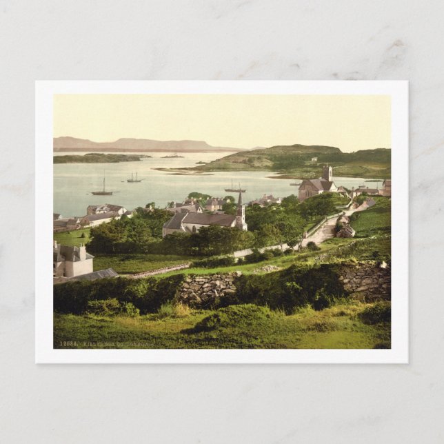 Cartão Postal Aldeia de Killybegs, Donegal, Irlanda, século XIX (Frente)
