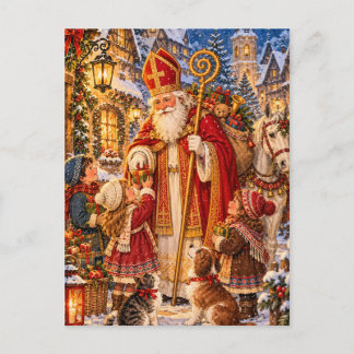 Cartão Postal Aldeia de Natal do Velho Mundo St. Nicholas Conto