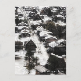 Cartão Postal Aldeia de Neve Shirakawago Destino de Viagem Japão