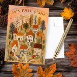 Cartão Postal Aldeia de outono charmosa É outono Vocês são bonit<br><div class="desc">Bom desenho para desejar a alguém um feliz outono! Clique em "personalizar" para editar o texto e "editar usando a ferramenta design" para adicionar seu próprio texto ou alterar as cores e fontes. Também disponível como download digital para envio instantâneo por e-mail ou mensagem de texto. Verifique meu compro para...</div>