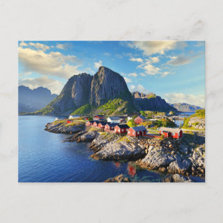 Cartão Postal Aldeia de pesca de Hamnoy nas ilhas Lofoten, Norue