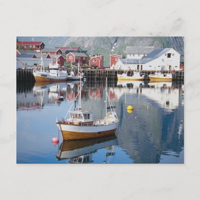 Cartão Postal Aldeia de pesca de Reine, Lofoten, Noruega (Frente)