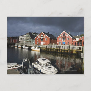 Cartão Postal Aldeia de pescadores Henningsvaer, fora de tempora
