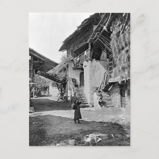 Cartão Postal Aldeia de Valais, início do século XX (Frente)