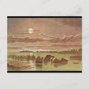 Cartão Postal Aldeia em Basilan, Filipinas