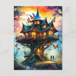 Cartão Postal Aldeia fada colorida, Posto