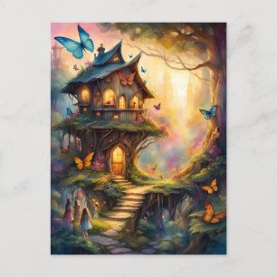 Cartão Postal Aldeia fada colorida, Posto