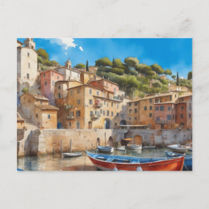 Cartão Postal Aldeia italiana dos pescadores