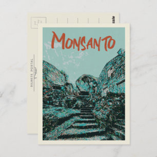 Cartão Postal Aldeia tradicional Monsanto portuguesa