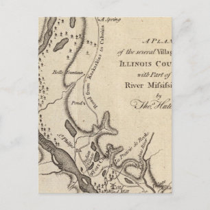 Cartão Postal Aldeias no País do Illinois