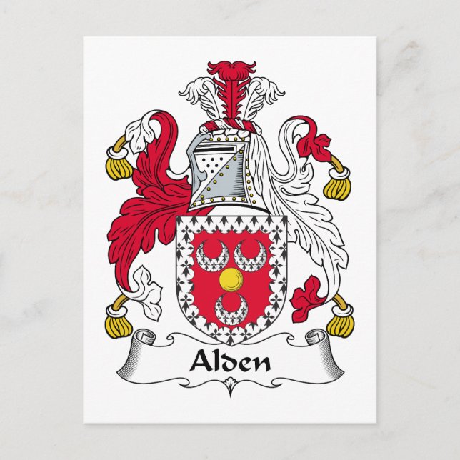 Cartão Postal Alden Family Crest (Frente)