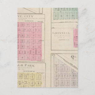 Cartão Postal Alden, Gove City, Grinnell, Buffalo Park, Kansas