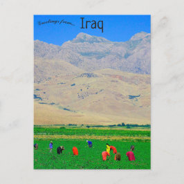 Cartão Postal aldeões curdos iraquianos no Iraque