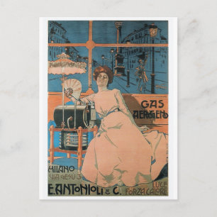 Cartão Postal Aleardo Villa - Gas Aerogeno - Poster 1902