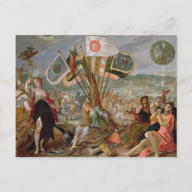 Cartão Postal Alegoria das guerras turcas (Frente)